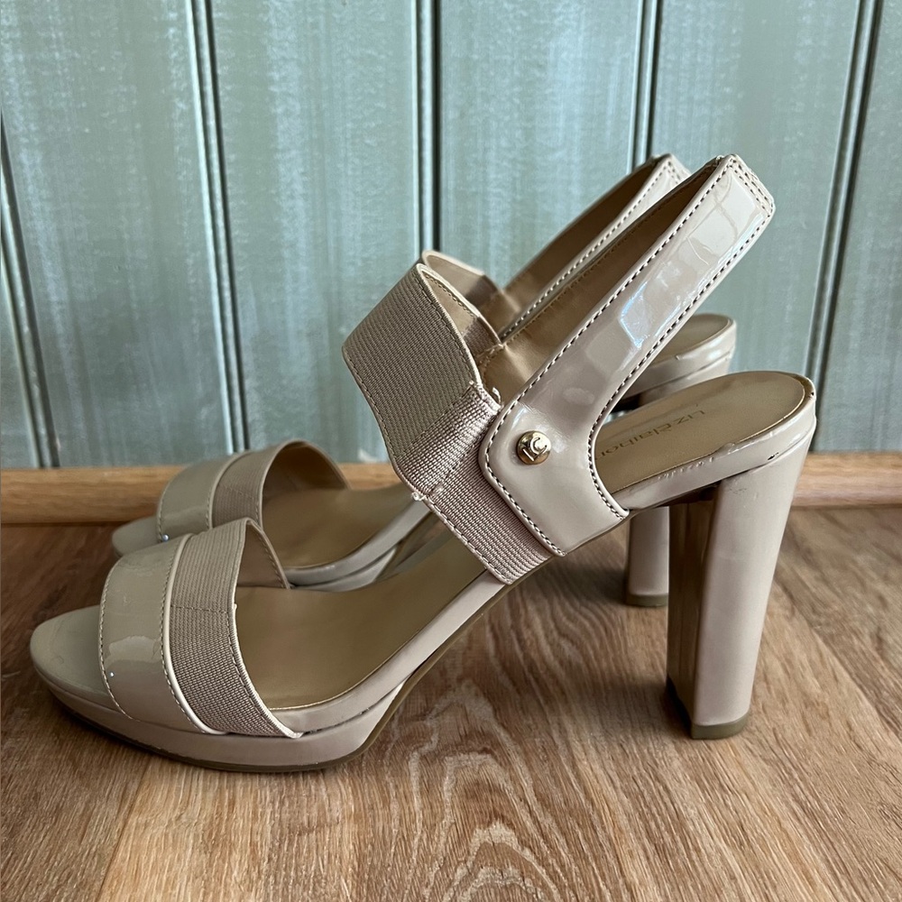 Liz Claiborne Beige High Heel Sandals- like NEW!